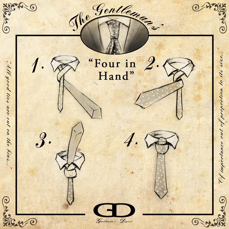 How to tie a four in hand