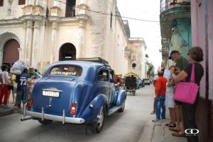 Cuba Driving Through Market
